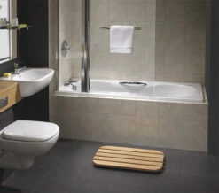 Twyford Celtic White Slip Resistant Steel Bath With Grips And Legs 1600 X 700mm -Duravit Store QS V43295 12 mn