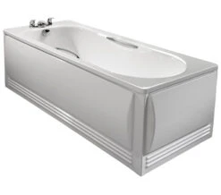 Twyford Celtic White Slip Resistant Steel Bath With Grips And Legs 1600 X 700mm -Duravit Store QS V43295 5 mn