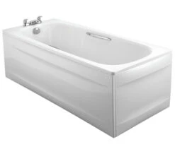 Twyford Celtic White Slip Resistant Steel Bath With Grips And Legs 1600 X 700mm -Duravit Store QS V43295 8 mn