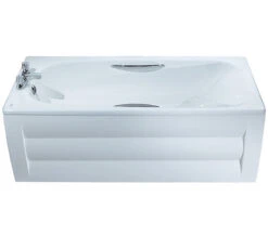 Twyford Shallow Slip Resistant White Steel Bath With Grips 1700 X 700mm -Duravit Store QS V43337 4 mn
