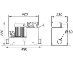Saniflo Sanicom 1 Heavy Duty Commercial Pump - 1046 12 Saniflo Sanicom 1 Heavy Duty Commercial Pump - 1046 -Duravit Store QS V43823 2 mn