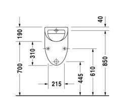 Duravit Fizz 305 X 285mm Urinal -Duravit Store QS V45517 3 mn