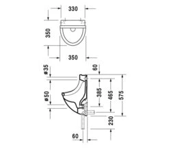 Duravit Starck 3 White 350 X 350mm Urinal With Concealed Inlet -Duravit Store QS V45522 2 mn