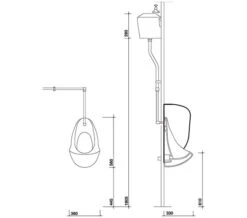 Twyford Spectrum Concealed Outlet White Urinal Bowl - 560 X 360 X 330mm -Duravit Store QS V47327 2 mn