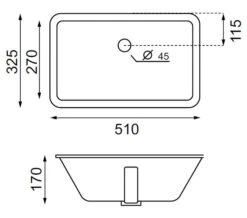 Crosswater Torino Undermount Rectangular White Basin -Duravit Store QS V49184 2 mn