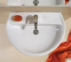 Twyford Alcona White Bathroom Sink 500mm - 1 Tap Hole