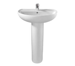 Twyford Alcona White Bathroom Sink 500mm - 1 Tap Hole -Duravit Store QS V49196 5 mn