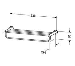 Duravit D-Code Towel Shelf -Duravit Store QS V49442 2 mn