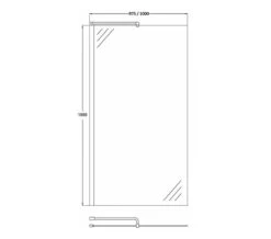 Hudson Reed Walk-In Wetroom Shower Screen And Support Bar -Duravit Store QS V50393 2 mn