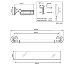 Heritage Clifton Glass Shelf Chrome -Duravit Store QS V53367 2 mn