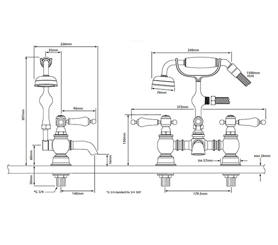 Heritage Granley Traditional Bathroom Suite - 2 - PGRW05 PGRW09 THC10P TGRC00 14 Heritage Granley Traditional Bathroom Suite - 2 - PGRW05 PGRW09 THC10P TGRC00 - Image 12