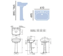 Heritage Granley Traditional Bathroom Suite - 1 -Duravit Store QS V54909 2 mn 1