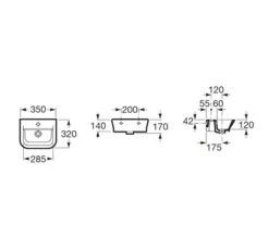 Roca The Gap Wall-Hung Cloakroom Basin White -Duravit Store QS V55555 2 mn