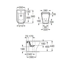 Roca The Gap White Floor-Standing Bidet 560mm Projection -Duravit Store QS V55561 2 mn