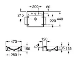 Roca Diverta White Vanity Basin With 1 Tap Hole -Duravit Store QS V55665 2 mn