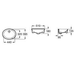 Roca Neo Selene White Countertop Basin 510mm Wide - 322307000 -Duravit Store QS V55724 2 mn
