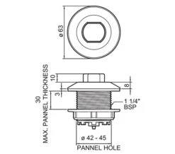 Grohe Chrome Air Button - 38488000 -Duravit Store QS V55843 2 mn