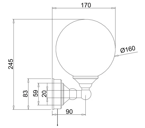 Burlington Edwardian Single Round Light With Pull Cord - T50 4 Burlington Edwardian Single Round Light With Pull Cord - T50 - Image 2