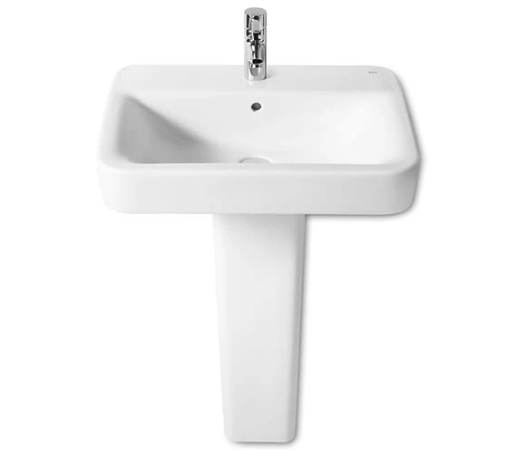 Roca Senso Square White Wall-Hung Basin With 1 Tap Hole 9 Roca Senso Square White Wall-Hung Basin With 1 Tap Hole - Image 7