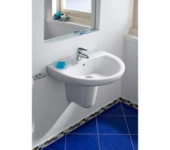 Roca Laura 1 Tap Hole Wall Hung Basin White -Duravit Store QS V56767 4 mn