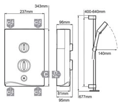 Mira Sport Multi-Fit Electric Shower 9.8kW White And Chrome - 1.1746.010 -Duravit Store QS V56966 2 mn
