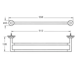 VitrA Minimax Towel Rail Chrome 9 VitrA Minimax Towel Rail Chrome -Duravit Store QS V57900 2 mn