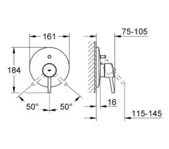 Grohe Concetto Chrome Finish Single Lever Shower Mixer Trim -Duravit Store QS V58250 2 mn