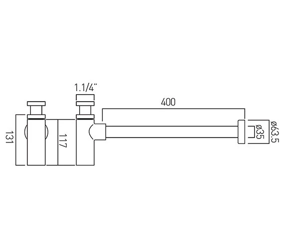 Vado Contemporary Chrome Bottle Trap 4 Vado Contemporary Chrome Bottle Trap - Image 2