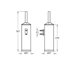 VitrA Arkitekta Toilet Brush Holder Chrome 5 VitrA Arkitekta Toilet Brush Holder Chrome -Duravit Store QS V59799 2 mn