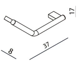 Essential Urban Angled Chrome Grab Bar -Duravit Store QS V59873 2 mn