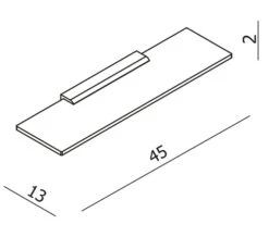 Essential Urban 450mm Glass Shelf -Duravit Store QS V59878 2 mn