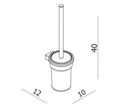 Essential Urban Chrome Toilet Brush Holder -Duravit Store QS V59882 2 mn