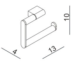 Essential Urban Hinged Chrome Toilet Roll Holder -Duravit Store QS V59888 2 mn