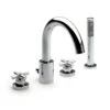Roca Loft Deck Mounted 4-Hole Chrome Bath Shower Mixer Tap 5A0943C00