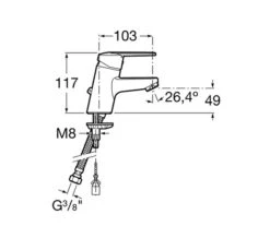 Roca Victoria Chrome Smooth Body Basin Mixer Tap -Duravit Store QS V60214 2 mn