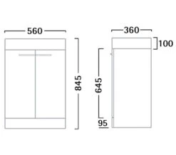 Tavistock Kobe 560mm Walnut Floor-Standing Unit And Basin -Duravit Store QS V61186 2 mn