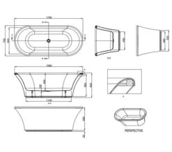 Burlington Brindley 1700mm White Soaking Bathtub With Base Skirt -Duravit Store QS V61955 2 mn