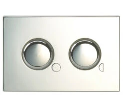 Twyford Dual Flush Chrome Air Button With Mini Plate 80x124mm - CF9032CP