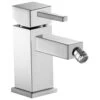 IMEX Sq2 Chrome Single Lever Bidet Mixer Tap With Clicker Waste - SQBID -Duravit Store QS V72127 1 mn