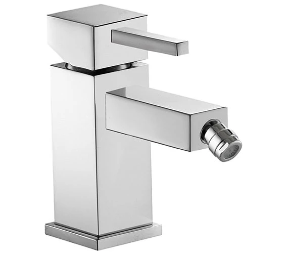 IMEX Sq2 Chrome Single Lever Bidet Mixer Tap With Clicker Waste - SQBID 3 IMEX Sq2 Chrome Single Lever Bidet Mixer Tap With Clicker Waste - SQBID