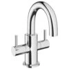 Crosswater MPRO Chrome Deck Mounted Twin Lever Monobloc Basin Mixer Tap 1 Crosswater MPRO Chrome Deck Mounted Twin Lever Monobloc Basin Mixer Tap -Duravit Store QS V72528 1 mn