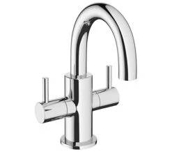Crosswater MPRO Chrome Deck Mounted Twin Lever Monobloc Basin Mixer Tap