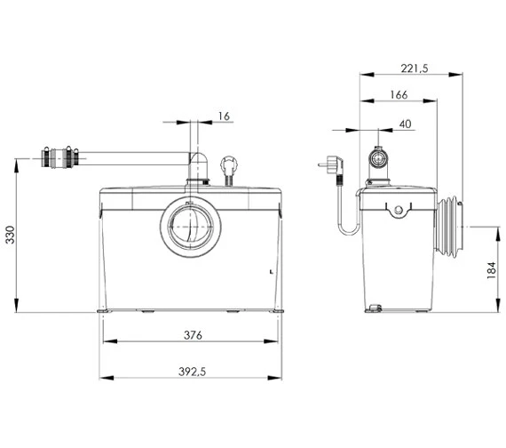 Saniflo Saniaccess 1 Macerator Pump For WC - 1900 4 Saniflo Saniaccess 1 Macerator Pump For WC - 1900 - Image 2