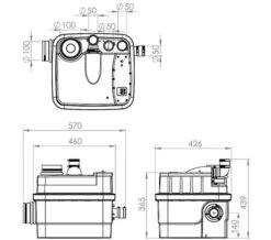 Saniflo Sanicubic 1 Heavy Duty Macerator Pump - 6101 -Duravit Store QS V72663 2 mn
