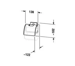 Duravit Karree Chrome Toilet Roll Holder - 0099551000 -Duravit Store QS V72871 2 mn