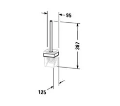 Duravit Karree Wall Mounted Chrome Brush Set - 0099571000 -Duravit Store QS V72873 2 mn