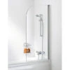 Lakes Classic Curved Single Panel Bath Screen Silver -Duravit Store QS V73142 1 mn