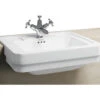 Burlington 580mm White Semi Recessed Basin