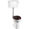 Burlington Low Level White WC And Cistern With Ceramic Lever - P2 - C1 - T31 CHR -Duravit Store QS V74101 1 mn