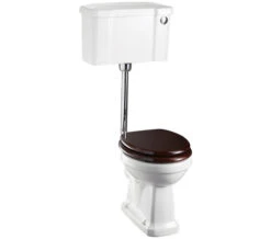 Burlington Low Level White WC With Front Button Cistern - P2 - C2 - T31 CHR